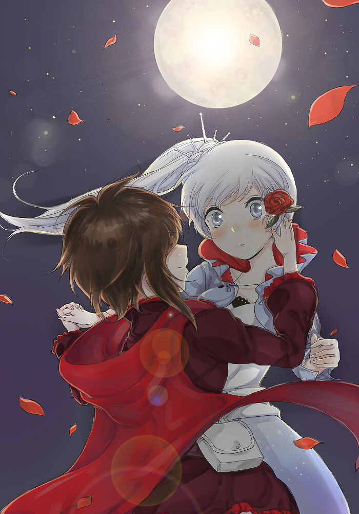 ruby rose and weiss schnee (rwby) drawn by veerinly