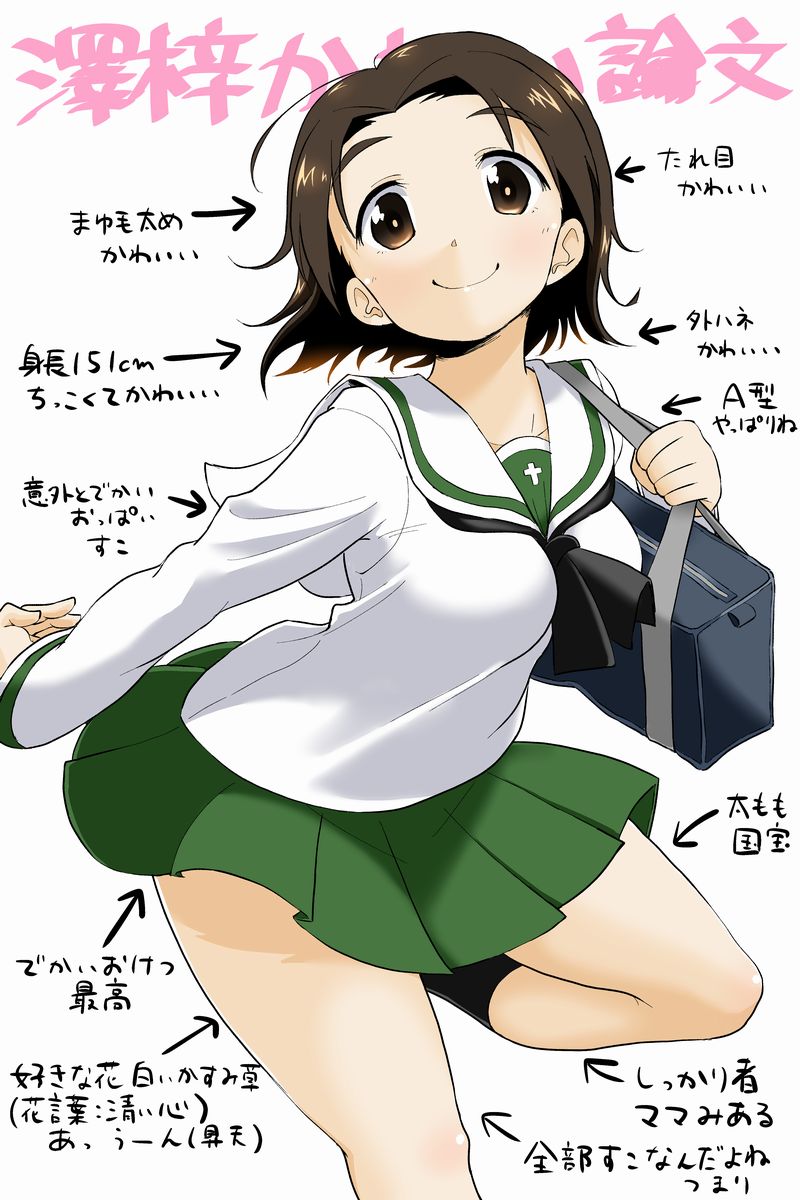 sawa azusa (girls und panzer) drawn by nana_(manaita_koumuten)