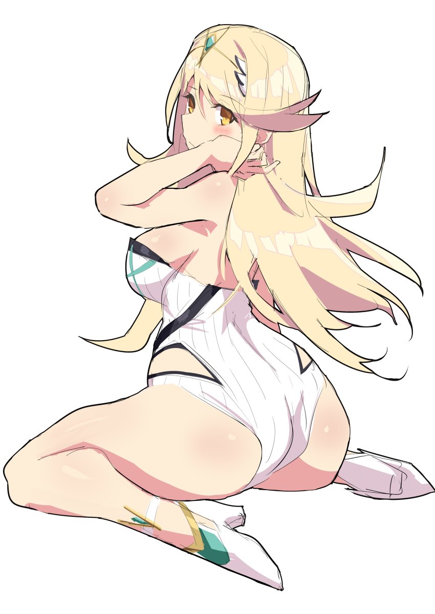 mythra (xenoblade chronicles and 1 more) drawn by kekemotsu