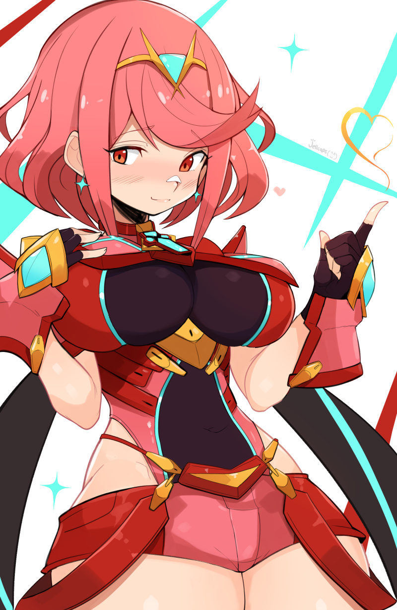 pyra (xenoblade chronicles and 1 more) drawn by jellcaps