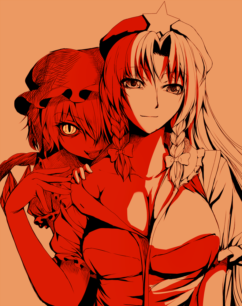 flandre scarlet and hong meiling (touhou) drawn by ryuushou