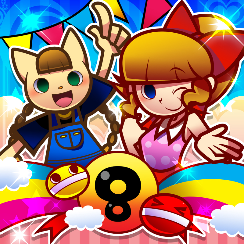 nyami, pop-kun, and jennifer (bemani and 1 more) drawn by kumano_sakunosuke