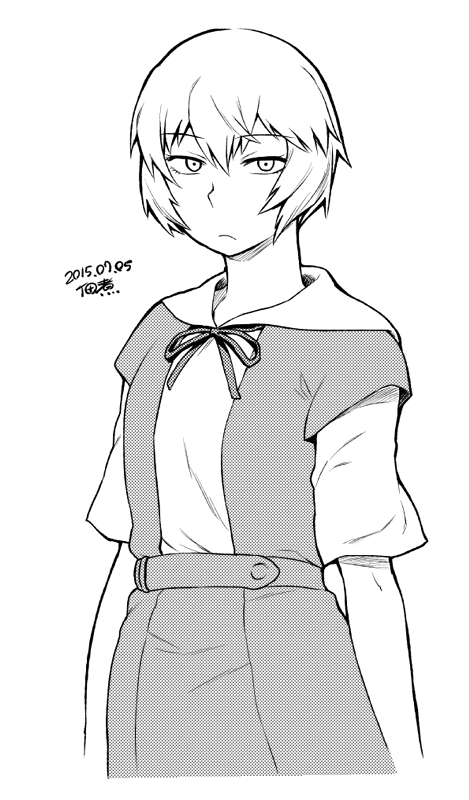 ayanami rei (neon genesis evangelion) drawn by tsukudani_(coke-buta)