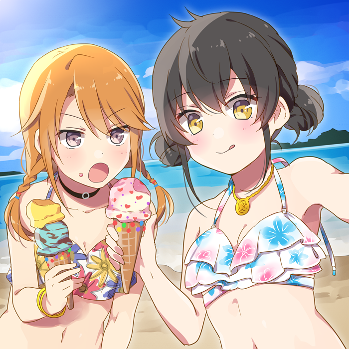 yuuki haru and matoba risa (idolmaster and 1 more) drawn by riku_(melty_drop)