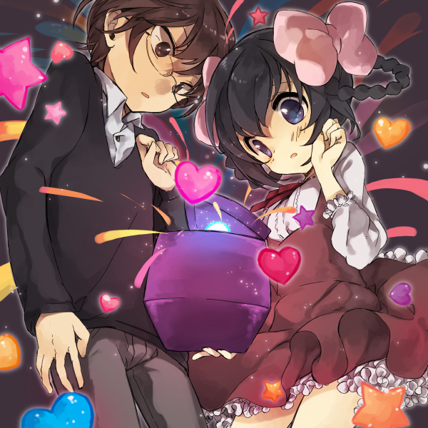katsuragi keima and ayukawa tenri (kami nomi zo shiru sekai) drawn by hariko
