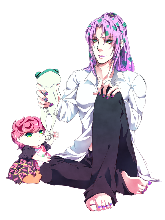 trish una and diavolo (jojo no kimyou na bouken and 1 more) drawn by kv524