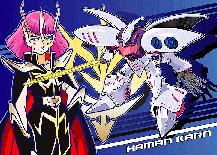 haman karn and qubeley (gundam and 1 more)