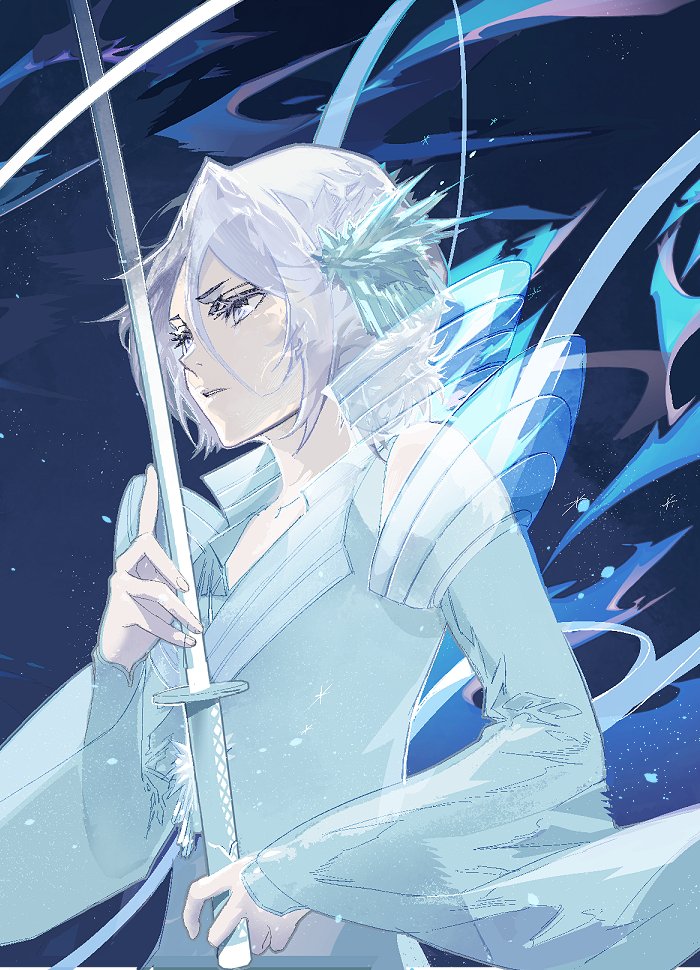 kuchiki rukia (bleach and 1 more) drawn by cofffee