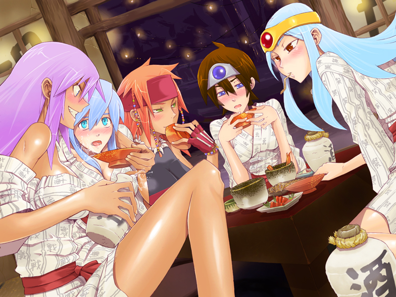 warrior, sage, priest, roto, and heroine (dragon quest and 1 more) drawn by shindol