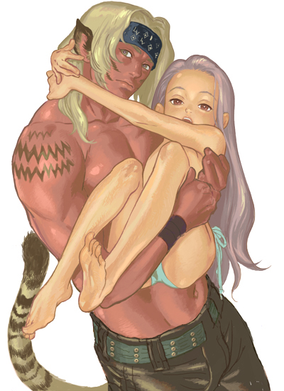 rei and teepo (breath of fire and 1 more) drawn by mootan