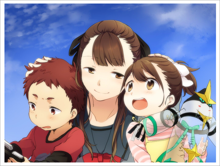 senomiya akiho, yashio kaito, and senomiya misaki (robotics;notes) drawn by takana_(nanao)