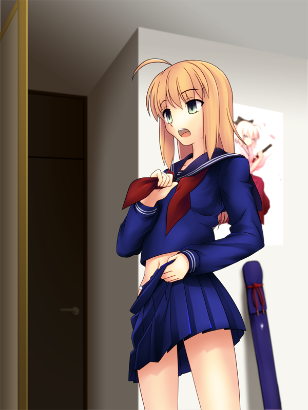 artoria pendragon, okita souji, and master artoria (fate and 2 more) drawn by shoori_(migiha)