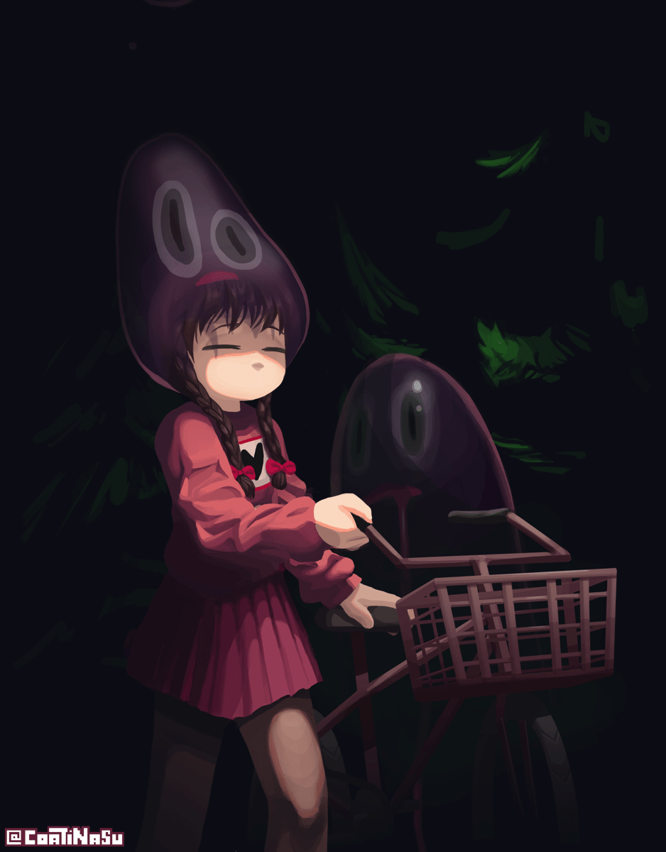 madotsuki and frog character (yume nikki) drawn by coatinasu