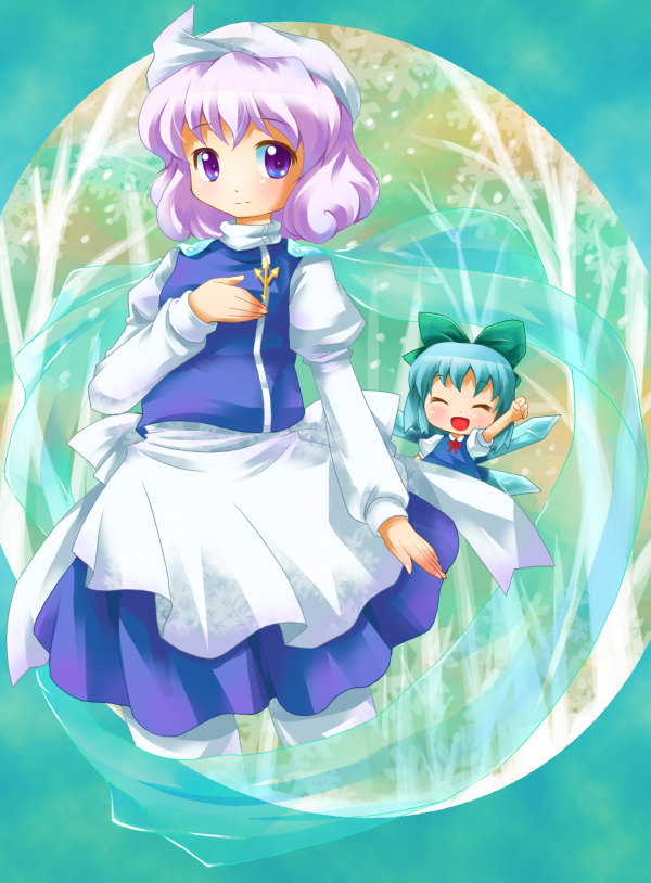 cirno and letty whiterock (touhou) drawn by michii_yuuki
