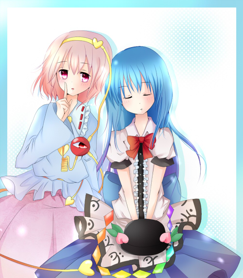 komeiji satori and hinanawi tenshi (touhou) drawn by mizuki_(tamago)