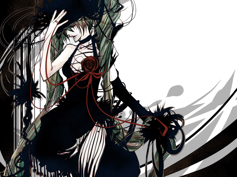 hatsune miku (vocaloid and 1 more) drawn by shiinoyuko