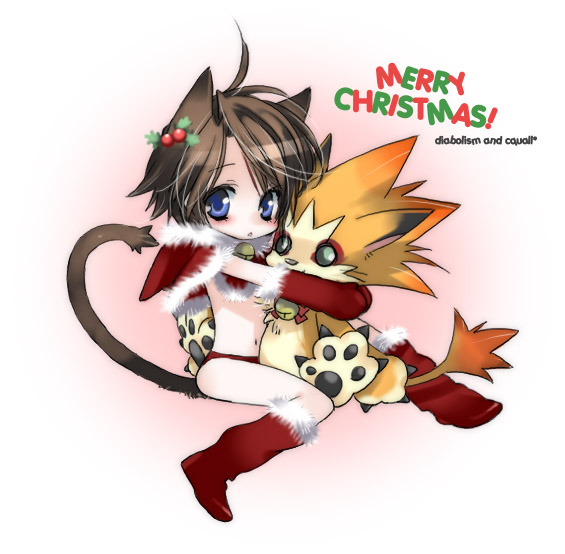 squall leonhart and moomba (final fantasy and 1 more) drawn by toujou_sakana