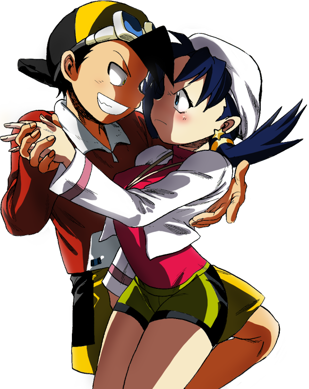 ethan and kris (pokemon and 1 more) drawn by atodg