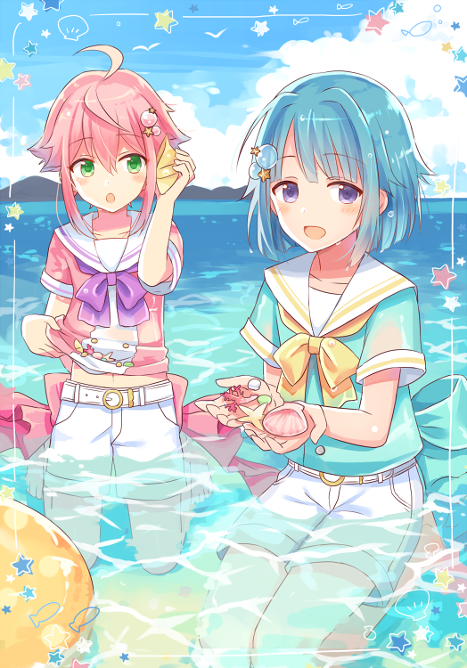 himemiya tori and shino hajime (ensemble stars!) drawn by barufoa