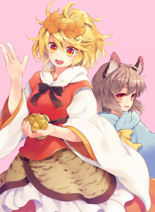 nazrin and toramaru shou (touhou) drawn by tomobe_kinuko