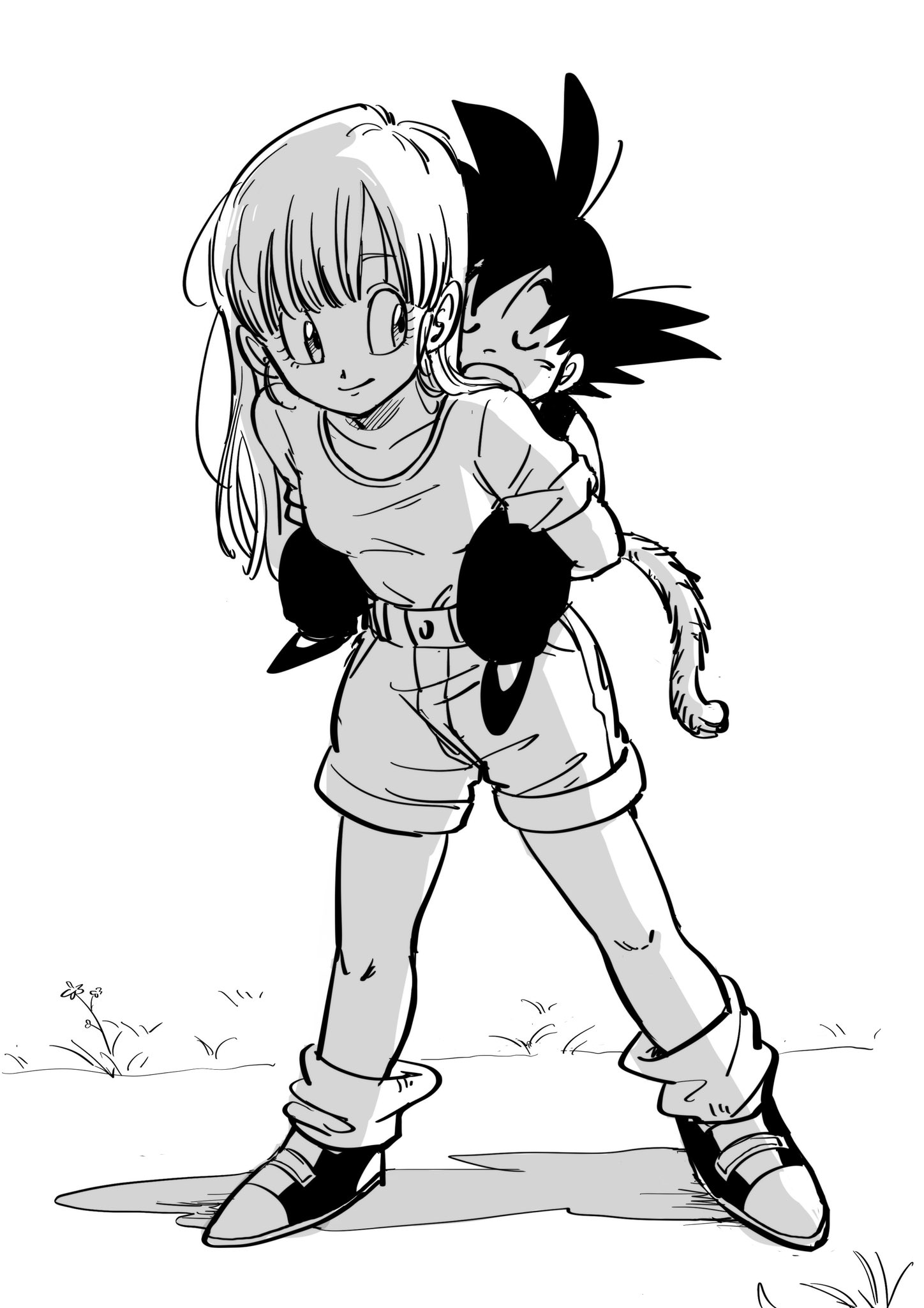 son goku and bulma (dragon ball and 1 more) drawn by tkgsize | Danbooru