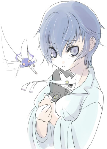 shirogane naoto, izanagi, and sukuna-hikona (persona and 1 more) drawn by sakurasawa_yukino