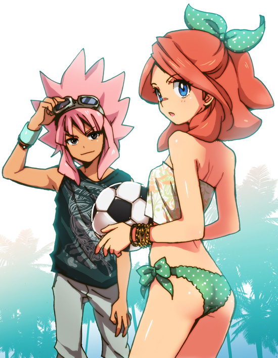 tsunami jousuke and zaizen touko (inazuma eleven) drawn by harumi_chihiro