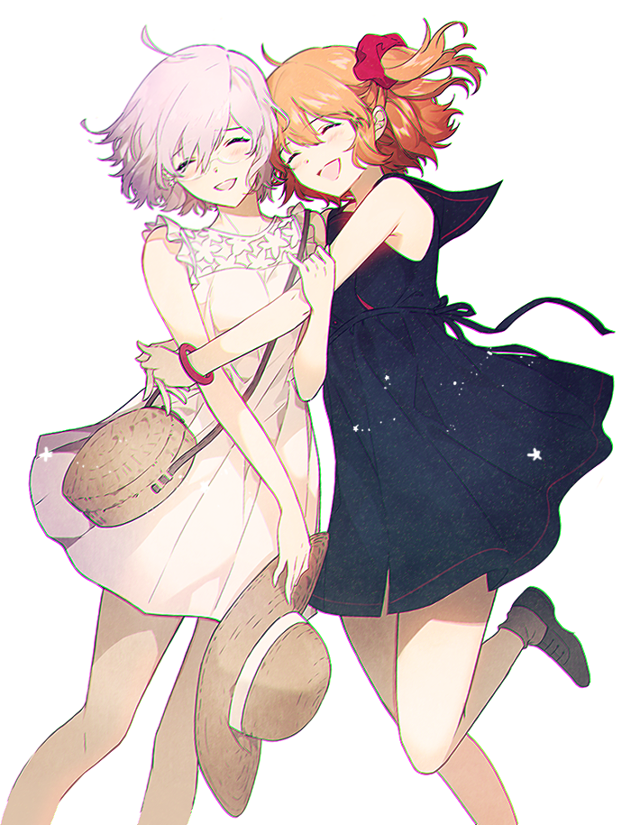 mash kyrielight and fujimaru ritsuka (fate and 1 more) drawn by lirica