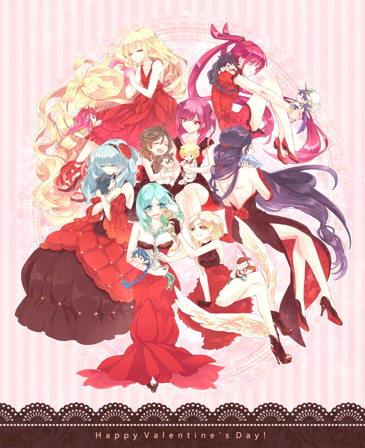morgiana, aladdin, alibaba saluja, judal, ren kougyoku, and 13 more (magi the labyrinth of magic) drawn by abby_(troser)