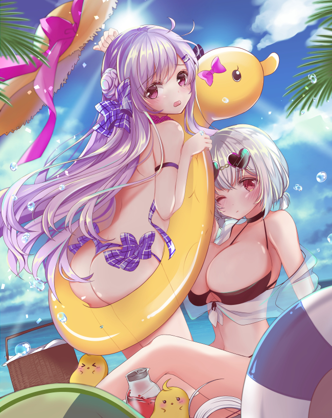 manjuu, sirius, and cygnet (azur lane) drawn by sakura_(ichisakupink)