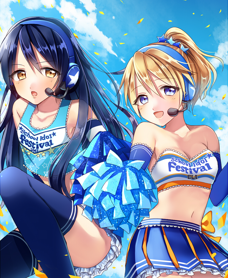 sonoda umi and ayase eli (love live! and 2 more) drawn by anmiko