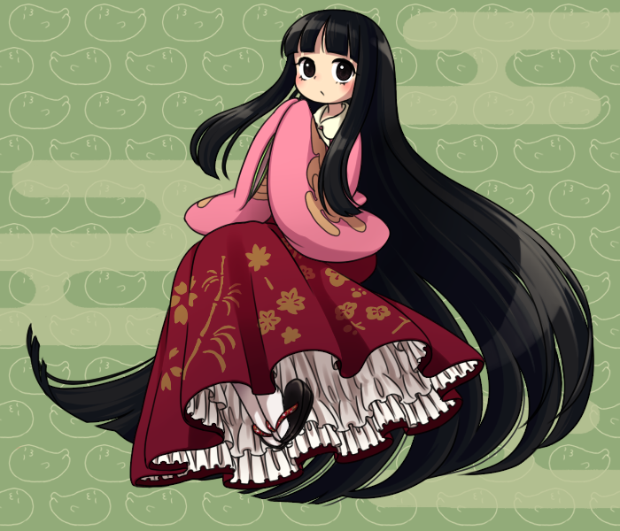houraisan kaguya and aramaki scaltinof (touhou and 1 more) drawn by pentagon_(uzus)