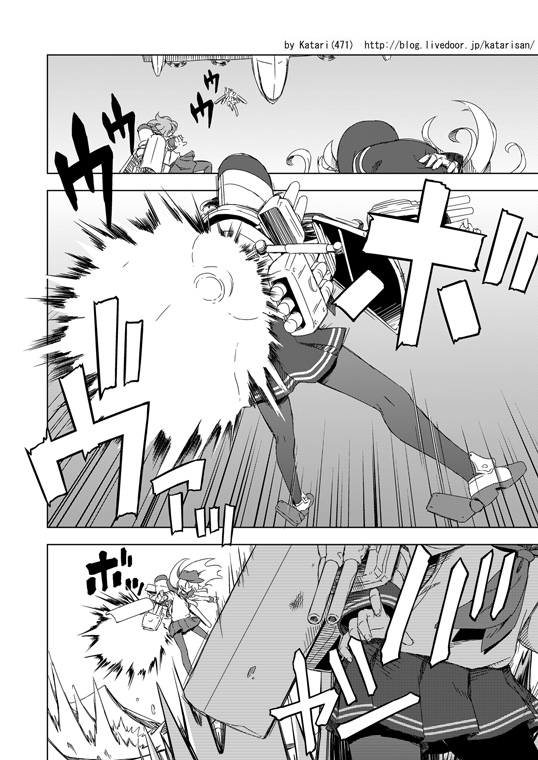 hibiki and ikazuchi (kantai collection) drawn by katari_(ropiropi)