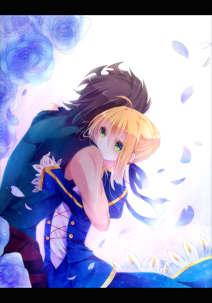 artoria pendragon, saber, and diarmuid ua duibhne (fate and 1 more) drawn by ajuvyrvosjfj