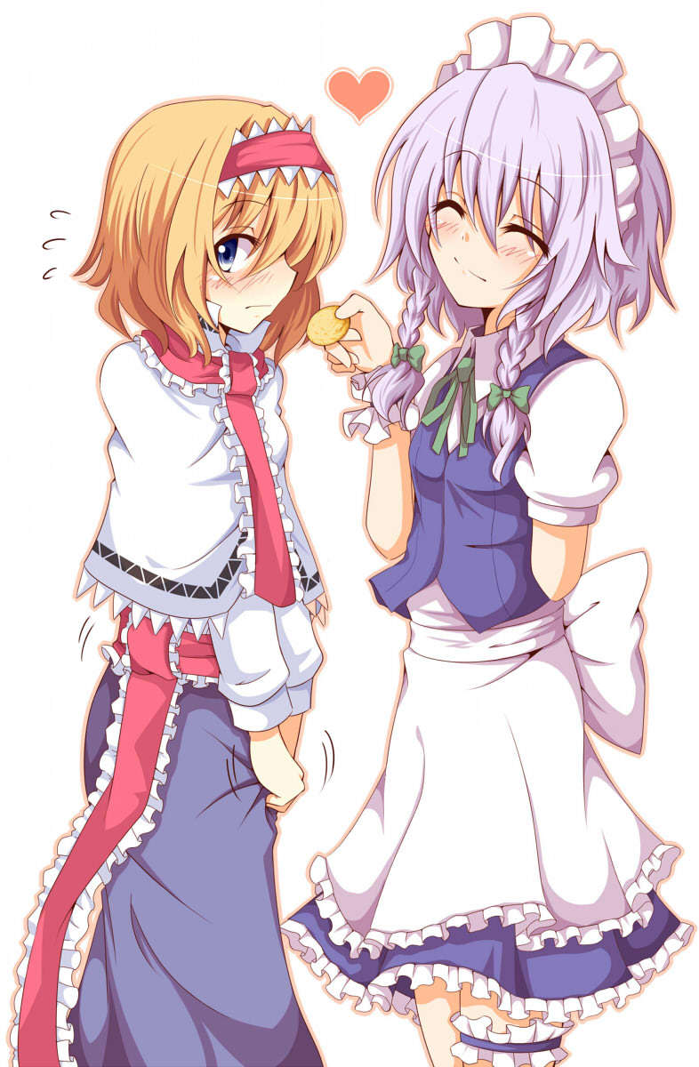 izayoi sakuya and alice margatroid (touhou) drawn by chata_maru_(irori_sabou)