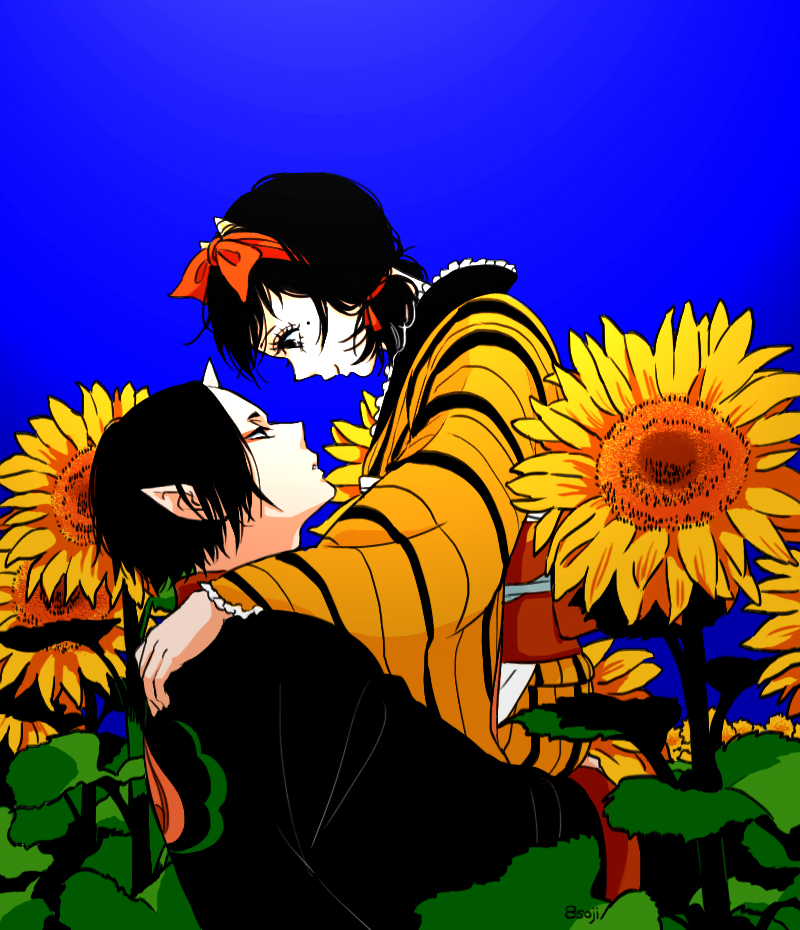 hoozuki and peach maki (hoozuki no reitetsu) drawn by yasoji_(16321578)