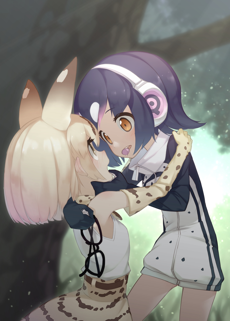 humboldt penguin and margay (kemono friends) drawn by yamadori_seika
