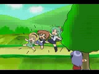 ryuuguu rena, houjou satoko, hanyuu, sonozaki shion, and maebara keiichi (higurashi no naku koro ni)