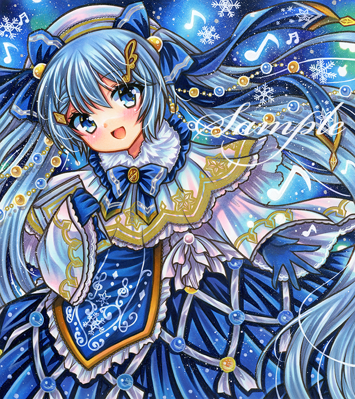 hatsune miku and yuki miku (vocaloid) drawn by rui_(sugar3)