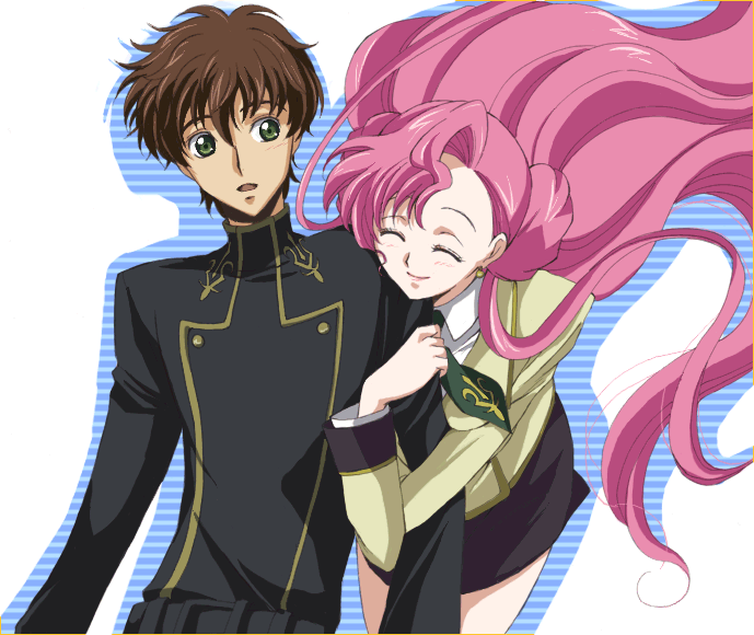 kururugi suzaku and euphemia li britannia (code geass) drawn by akina_tsukako