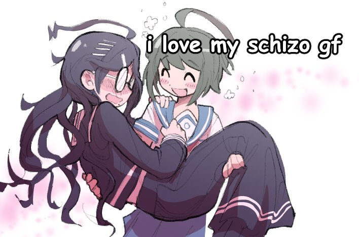 fukawa toko and naegi komaru (danganronpa and 1 more) drawn by dalasquil