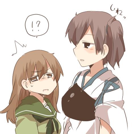 kaga and ooi (kantai collection) drawn by rebecca_(keinelove)