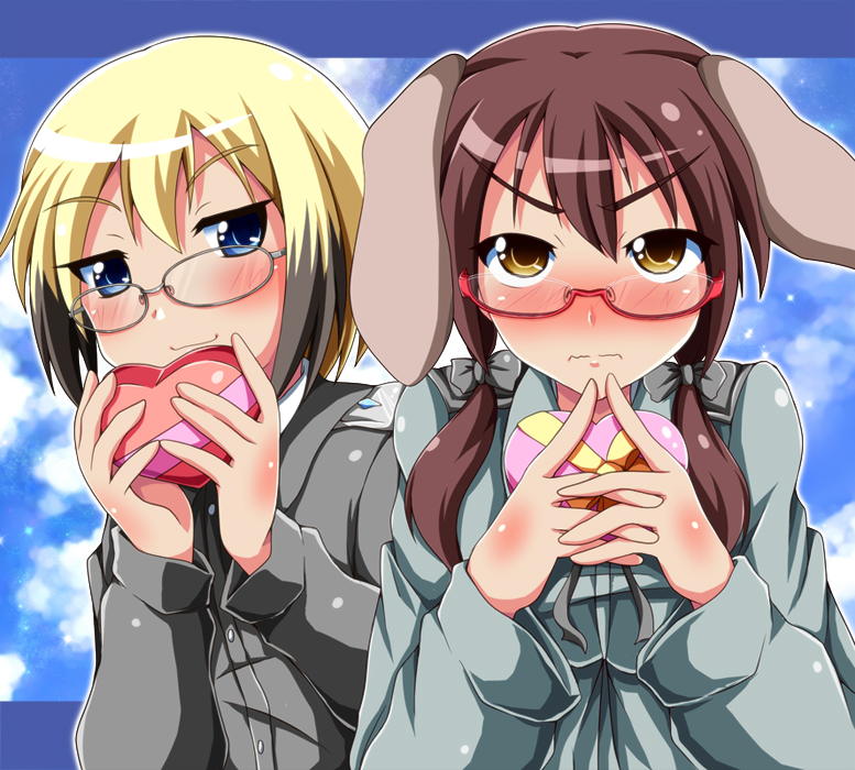 erica hartmann and gertrud barkhorn (world witches series and 1 more) drawn by ikue_fuuji