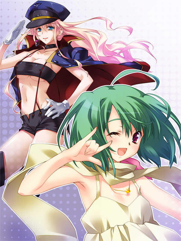 sheryl nome and ranka lee (macross and 1 more) drawn by yasaka_minato