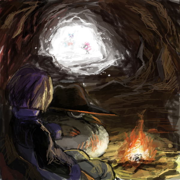 froslass, weavile, honchkrow, and paul (pokemon and 1 more) drawn by endou_yuu