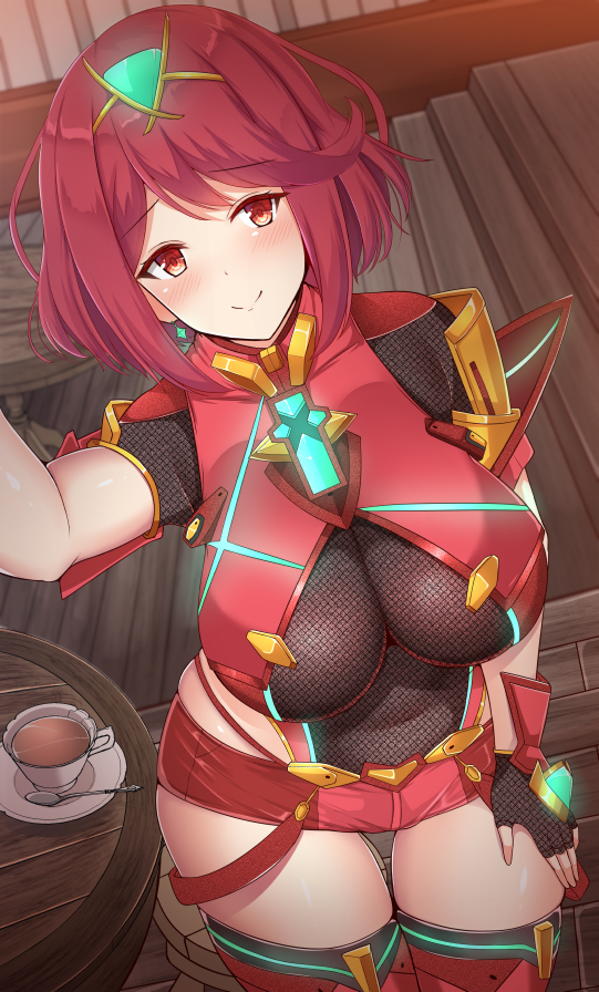 pyra (xenoblade chronicles and 1 more) drawn by noeomi