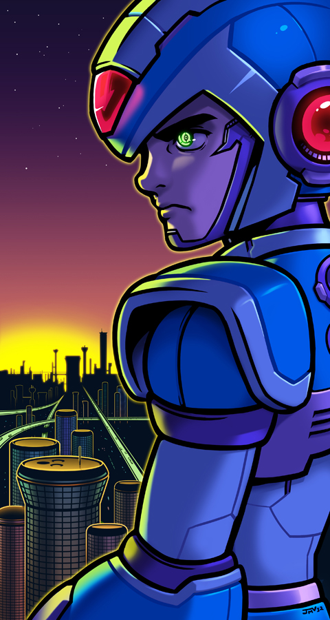 x (mega man and 1 more) drawn by jmanvelez