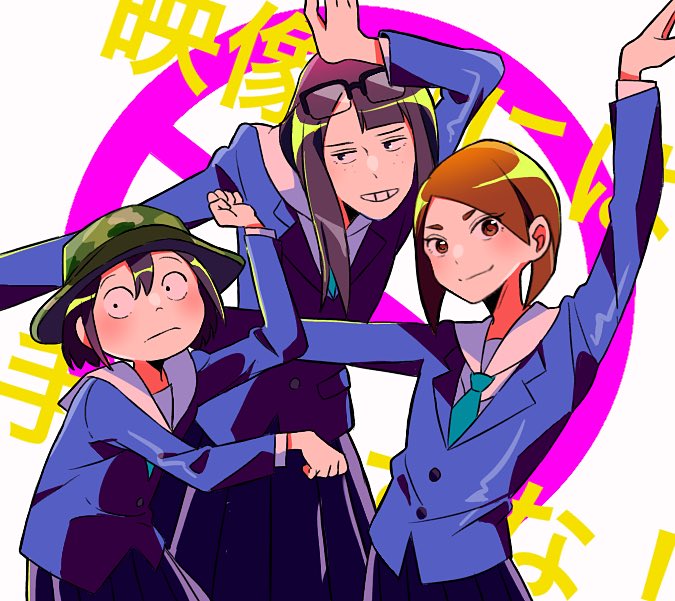 kanamori sayaka, asakusa midori, and mizusaki tsubame (eizouken ni wa te wo dasu na!) drawn by sanamaru_(sana79261827)