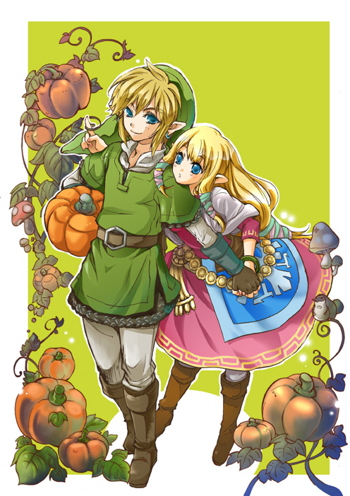 link and princess zelda (the legend of zelda and 1 more) drawn by misa_(usagi_paradise)