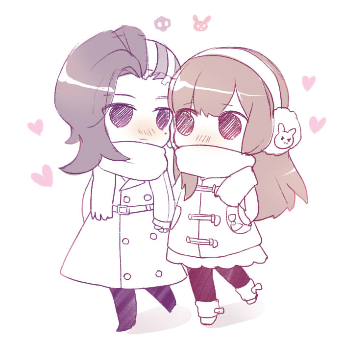 d.va and sombra (overwatch and 1 more) drawn by kaoruru_(sakuno2911)